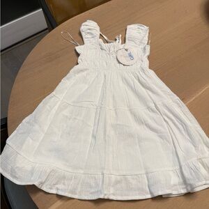Chic White Sleeveless Kids Dress
